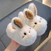 Chinelos de Algodão Infantis para Outono e Inverno para Meninos e Meninas, Quentes, Com Pelúcia Extra, Fofos, Pai-Filho, Crianças Pequenas e Médias, Roupa de Casa, Bebê, Sapatos de Algodão com Calcanhar Fechado