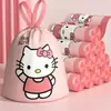 Bolsa de plástico grande extra gruesa, resistente al desgarro, color rosa, diseño de gatito, para uso doméstico, engrosada, de mano, especial para residuos de cocina