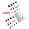 Ins Sexy Estrella Lleva Manicura Francesa Pato Mandarín Dulce Fresco Uñas Postizas Cortas Usables Uñas de Presionar