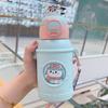 Termo infantil de oso, taza con pajita de acero inoxidable 304 para contacto con alimentos para niños y niñas, color de alto valor, uso escolar