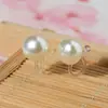 Pinzas Transparentes de Resina para Orejas Coreanas y Japonesas Sin Perforaciones, Pinzas Transparentes Invisibles en Forma de U, Creativas de Moda con Perlas de Colores Versátiles
