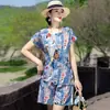 Traje de Algodón y Seda sin Mangas de Nuevo Estilo para Verano, Pantalones Elegantes de Cinco Puntos para Mujeres de Mediana Edad y Mayores, Shorts Sueltos de Talla Grande, Conjunto de Dos Piezas para Mamás