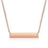 Venta caliente transfronteriza collar de acero de titanio con placa de luz horizontal de una palabra DIY Grabado láser acero inoxidable collar colgante largo