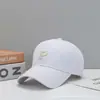 Nueva gorra de béisbol de algodón estilo coreano etiqueta adhesiva R color liso protección solar con visera marca de moda para hombre sombrero de sol casual para mujer