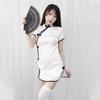 Roupa Íntima Sexy Feminina Cheongsam Retrô Uniforme de Estudante Feminina com Fenda Alta Conjunto Figura Sexy Privada T0134