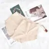 Ropa interior sin costuras de seda helada para mujer, entrepierna de algodón, cintura anti-luz, una pieza, talla grande, transpirable, sexy, calzones