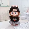 Colgante Labubu de 17 cm Ropa Gato t Traje Primera, Segunda y Tercera Generación Ropa de Muñeca Labubu Ropa de Muñeca