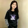 Nueva camiseta de algodón puro de manga larga para niñas de primavera y otoño, elegante conjunto de dos piezas estilo coreano para niños mayores