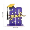 Temporada de Graduación 2026 Transfronteriza Soporte Decorativo de Madera para Exhibición Regalo de Graduación Decoración de Ambiente para Fiesta de Graduación Adornos de Mesa