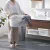 Cesta de Roupas Sujas Direto da Fábrica Cesta de Armazenamento de Plástico Estilo Japonês Balde de Roupas Sujas Classificação Cesta Grande de Armazenamento Doméstico