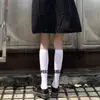 Calcetines de Verano para Mujer, Calcetines Finos de Media Pantorrilla, Medias Blancas de Pantorrilla para Primavera y Otoño, Calcetines Blancos Hasta la Rodilla, Calcetines Largos Tubo Alto JK