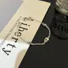 Pulsera de Cadena Exagerada de Nicho Ins Europea y Americana Chapada en Cobre Plata para Mujer Moda Elegante Pulsera de Joyería para Mano con Múltiples Elementos