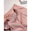 Pantalones de Lino con Lentejuelas Finas Rosas para Mujer 2026 Nuevo Estilo de Verano de Gama Alta Elegantes Sueltos Rectos Casuales de Pierna Ancha