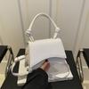 Bolso de Hombro Cuadrado Pequeño Casual para Mujer, Estilo Coreano de Moda, PU Sólido Color Patrón de Cocodrilo, Nuevo Modelo 2026