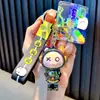 Llavero de oso electrochapado UV, muñeco de goma suave de dibujos animados, colgante para bolso, figura para máquina de garras de peluches, pequeño regalo