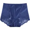 Bragas de Mujer Lisas Elegantes de Encaje de Seda de Cintura Alta Elásticas de Alta Elasticidad Control de Vientre Elevación de Glúteos Algodón Puro en la Entrepierna
