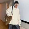 Tops quentes de outono e inverno, suéter versátil de malha trançada estilo coreano, nicho, simples, de caimento solto