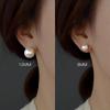 Brincos de Pérola Shijia 999 Prata Pura para Mulheres, Luxo Leve, High-End, Elegantes, Perfeitamente Redondos, Pequenos Brincos de Bulbo de Alto Brilho, Acessórios de Orelha Estilo Ins