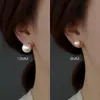 Pendientes de Perla Shijia de Plata Pura 999 para Mujer, Lujo Ligero, Gama Alta, Pendientes Versátiles, Estilo de Nicho de Moda, Amigables con el Oído, No Necesitan Quitarse, Accesorios para Orejas