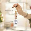Decoraciones para Árbol de Navidad, Bolas de Madera con Cuentas, Bolas de Hilo, Atrapasoles, Adornos Colgantes para Coche, Cuentas de Colores Mixtos, Suministro Transfronterizo