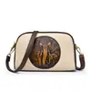 Bolsa para Teléfono Móvil de Exportación de Comercio Exterior Transfronterizo, Bolso Cruzado Horizontal para Mujer de Mediana Edad, Bolso de Mamá Pequeño con Elefante Tallado en Cuero Estilo Chino, Billetera