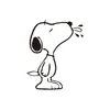 Venta al por mayor de fábrica Snoopy tallado estilo ins caricatura lindo alto valor de color pegatina de pared Snoopy decoración de cubo de basura