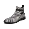 Botas Martin para Hombre, Botas de Cuero de Moda Estilo Coreano, Botas Chelsea Británicas, Botines Cortos para Hombre con Punta Elevadores de Altura, Zapatos Casuales de Caña Alta