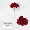 Hortênsia artificial de seda de cor única para decoração de casamento, material de fundo e paisagismo de parede floral