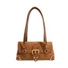 Bolso de Mujer Moda Europea y Americana Bolso de Hombro Único Bolso de Axila Estilo Punk Remache Incrustado Bolso de Chica Popular Bolso de Moda para Viajes de Negocios para Mujer