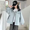 Jaqueta Infantil Primavera e Outono 2025 Novo Estilo para Crianças Maiores, Jaqueta Corta-vento de Outono Roupa de Trabalho Jaqueta Top Tendência Street Style