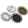 Gema del tiempo (18 x 25 mm, diámetro interior, 7 g), broche de aleación, base para colgante, accesorios de joyería DIY