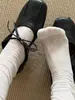 Serie calada muy retro y genial~El estampado floral es tan bonito~Los calcetines para mujer son calados, transpirables, finos y de algodón para primavera y verano