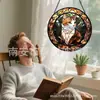 Colgantes de vidrio de gatitos transfronterizos, adornos de vidrio para el hogar, decoraciones para ventanas, capta soles para el jardín