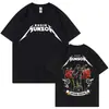 Camiseta Gráfica de Rock Punk Eddie Munson Camiseta de Monstruo Flor Carnívora Demogorgon para Hombres y Mujeres