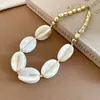Collar de cuentas acrílicas degradadas transfronterizo europeo y americano, moderno y versátil, cadena exagerada para suéter, sensación de lujo ligero y alta gama, accesorio para mujer