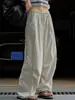 Pantalones Casuales de Pierna Ancha Estilo Callejero Ins Coreano Nuevo para Verano, Pantalones Largos Casuales Sueltos de Pierna Ancha Adelgazantes para Mujer