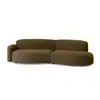 Sofá Curvo de Tela Nuevo Xinyu Sofa de Lao Ming Hao en Estilo Japonés Wabi-Sabi Combinación Modular.