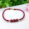Pulsera de pareja hecha a mano con cuerda roja de cinabrio de mineral en bruto natural, joyería para hombre y mujer para el año de nacimiento, regalo, pulsera al por mayor