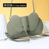 Bolsa de Ombro Feminina Grande Capacidade Verão Versátil Bolsa Transversal Feminina Bolsa Criativa Fofa de Elefante com Corrente Feminina de Couro Bolsa Feminina