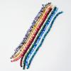 Cuentas de vidrio con corte oblato de dos colores con borde Han Yu, cuentas de hilo de dos colores, accesorios de cuentas sueltas hechas a mano para bricolaje