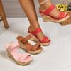Pantuflas de Cuña para Mujer 2025 Verano Nuevo Exportación Europea y Americana Talla Grande Modernas y Cómodas Zapatos de Suela Gruesa Tacones Altos Venta al por Mayor