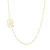 Collar de cobre con circonitas microincrustadas chapado en oro auténtico para mujer, cadena de clavícula, serie de letras mayúsculas personalizadas europeas y americanas