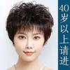 Peluca completa de cabello humano real para madres de mediana edad y mayores, cabello corto y rizado, peluca ligera y transpirable para mujer, peluca de Xuchang