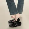 Zapatos Mary Jane Cuadrados Retro Franceses de una Sola Correa para Mujer Estilo Nuevo 2026 Bailarinas de Corte Bajo Zapatos Planos de una Sola Correa