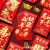 Sobre Rojo del Año del Dragón Sobre Rojo Escarchado con Estampado en Caliente para Buena Suerte y Riqueza para Boda Grande y Pequeño Mil Yuanes Engrosado Nuevo Estilo
