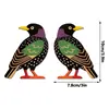 Mz1051-1080 Pegatinas de Esquina de Pájaros y Palomas de Madera Transfronterizas para Puertas y Ventanas del Hogar, Pegatinas de Pared Decorativas de Animales