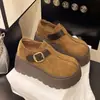 Zapatos Birkenstock de suela gruesa para chica bajita, mujer, nuevo estilo otoño 2026, plataforma de aumento de altura 7 cm, mocasines casuales slip-on, zapatos individuales