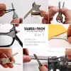 Hebilla de Herramienta Multifuncional Ocho en Uno para Exteriores, Mini Navaja de Bolsillo para Autodefensa, Abrebotellas, Juego Combinado de Llavero