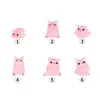 Ornamentos de Porco Luminosos Artificiais de Resina Porquinho Fofo Chaveiro DIY Ímã de Geladeira Material para Micro Paisagem