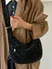 Bolso casual de gran capacidad con estampado de leopardo, bolso cruzado retro estilo Hong Kong ins, bolso de axila de nicho, bolso tipo bollo de alta moda de tendencia